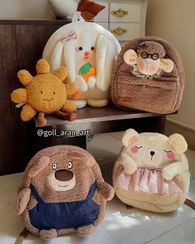 تصویر کوله ببعی جیبدار - تدی دامن دار سایز دو ارتفاع 25 