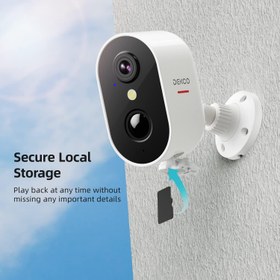 تصویر دوربین امنیتی DEKCO با باتری WiFi دار ضد آبDC8l (بار آمازون) برند DEKCO DEKCO Security Camera Outdoor Battery Operated, Wireless CCTV Camera for Home Security, 1080P WiFi Camera Outdoor/Indoor with PIR Human Motion Detection & Siren, 2 Way Audio, IP66 Waterproof