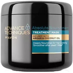 تصویر موی تغذیه کننده آون AVON حاوی روغن نارگیل و آرگان اورجینال avon advance techniques absolute nourishment treatment mask