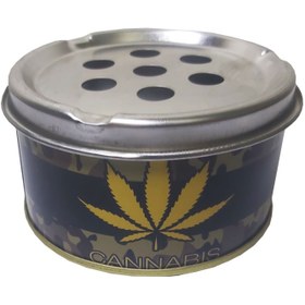 تصویر زیرسیگاری مدل استوانه ای طرح کانابیس چریکی 