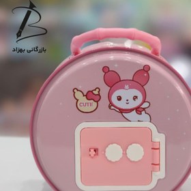 تصویر قلک فلزی آکواریومی رمز دار طرح کرومی 