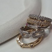 تصویر انگشتر استیل طلایی آبکاری طلا پورتوفینو 