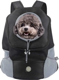 تصویر کوله پشتی سگ،با طراحی سر بیرون و شانه پددار برای پیاده روی برند : gnisbis کد : KT 1004 Dog backpack, with the design of the outside head and padded shoulder for walking Brand: gnisbis Code: KT 1004