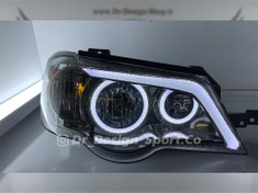 تصویر چراغ جلو اسپرت جمع ساز مدل باکستر مناسب پراید ۱۱۱ و ۱۳۲ 