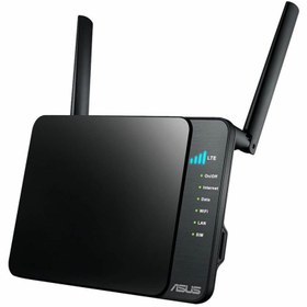 تصویر مودم 4 جی بی‌ سیم ایسوس مدل 4G-N12 4G-N12 Wireless N300 LTE Modem Router