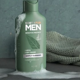 تصویر شامپو سر و بدن سنسیتیو پروتکت نورث فورمن North For Men Sensitive Protect Hair & Body Wash