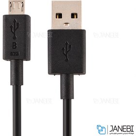 تصویر شارژر و کابل اصلی بلک بری Blackberry RM0318 Travel Charger Adapter 1.3A Micro USB Cable 