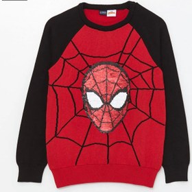 تصویر پلیور بافت پسرانه ترک اورجینال برند السی وایکیکی طرح اسپایدرمن باکیفیت عالی 