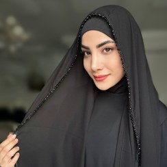 تصویر شال کلاهدار جواهردوزی 