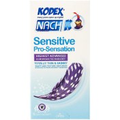 تصویر کاندوم کدکس مدل sensitive pro sensation بسته 12 عددی kodex natural condoms sensitive pro sensation 12pcs