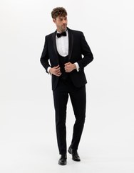 تصویر کت و شلوار مردانه آبی سرمه ای پیرکاردین | 894318 اورجینال 