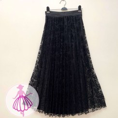 تصویر دامن زنانه برنس کد 20103 رنگ مشکی سفید سایز ۴۰ 