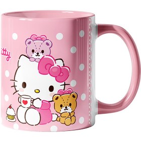 تصویر ماگ طوطی دیزاین طرح هلو کیتی 