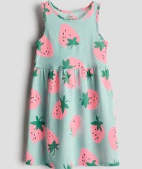 تصویر پیراهن دخترانه نخی اچ اند ام سایز ۱ تا ۲ سال تا ۸ تا ۱۰ سال 