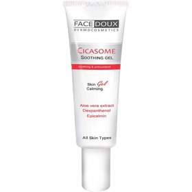 تصویر ژل مرطوب كننده و آنتی اكسیدان 30 میلی لیتر فیس دوكس Face Doux Cicasome Soothing Gel