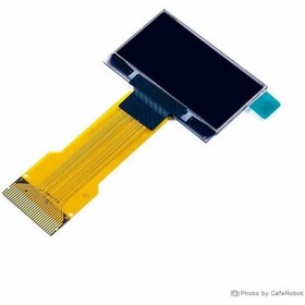 تصویر نمایشگر OLED تک رنگ آبی 1.29 اینچ دارای ارتباط SPI/IIC/Parallel و چیپ درایور SSD1315 با کابل فلت 30 پین Plug In 