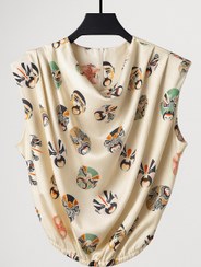 تصویر تاپ ساتن طرح آدمک - xxl 