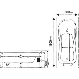تصویر وان حمام اکریلیک مدل 1880 