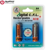 تصویر باتری قلمی قابل شارژ سی اف ال مدل 2500mAh AA بسته 2 عددی 