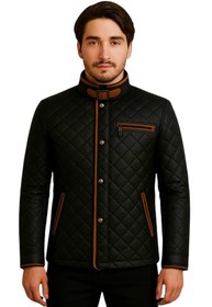 تصویر کاپشن چرم طبیعی مردانه آکو Ako