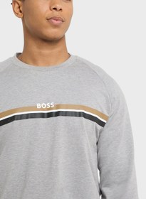 تصویر سویشرت یقه گرد با لوگو برند boss Logo Crew Neck Sweatshirt