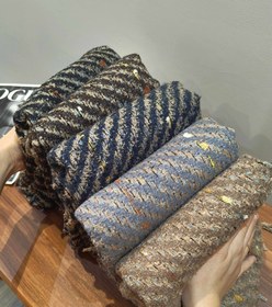 تصویر شال موهر خطی - نیلی 