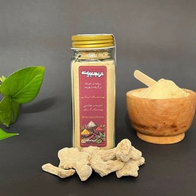 تصویر پودر زنجبیل 85 گرمی- جار شیشه ای با سری ادویه پاش Ginger powder