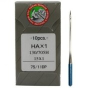 تصویر سوزن چرخ خیاطی ته آبی ژاپنی اصلی(ریون دوزی نازک دوری ژرسه)بسته 10 عددی ORGAN