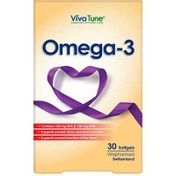 تصویر سافت ژل 3 امگا 1000 میلی گرم ویواتون 30 عدد Viva Tune Omega 3 1000 mg 30 soft gel