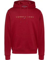 تصویر سویشرت اورجینال برند Tommy hilfiger مدل Erkek Altın Yazı Kapüşonlu Sweatshirt کد 881662530 