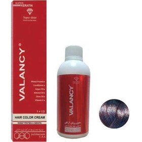 تصویر کیت رنگ مو والانسی (Valancy) شماره RF3 5.55 رنگ آلبالویی تیره حجم 100 میلی‌لیتر رنگ مو والانسی