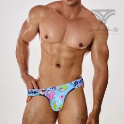 تصویر شورت مردانه اسلیپ پامپ Men’s Playful Cartoon High Cut No-Tag Comfortable and Breathable Briefs اورجینال وارداتی برند PUMP فانتزی عروسکی کارتونی 