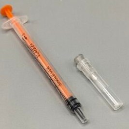 تصویر سرنگ انسولین ورید 1 واحدی 