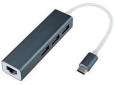 تصویر هاب USB رویال مدل RC-4030 با ۳ پورت USB و LAN 