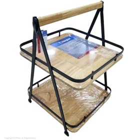 تصویر استند چوبی یونیک مدل UN2925 مربع ۲ طبقه 