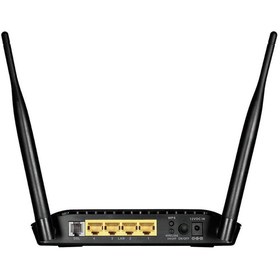 تصویر مودم D-link 2750u Wireless N 300 ADSL2+ Modem Router - مشکی 