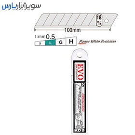 تصویر تیغ کاتر KDS سری EVO بسته 10 عددی مدل LB-10 