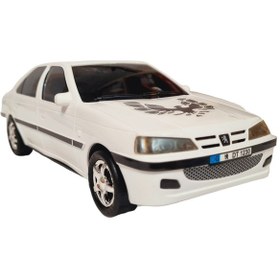 تصویر اسباب بازی ماشین پژو پارس قدرتی درج مدل پرشیا Toy car Peugeot Pars Gudari insert Persian model