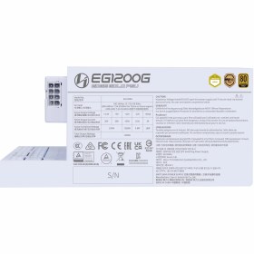 تصویر منبع تغذیه کامپیوتر لیان لی Edge White 80 Plus Gold توان 1200 وات Lian Li Edge White 80 Plus Gold 1200W Computer Power Supply