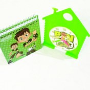 تصویر پک دو عددی ساعت آموزشی و دفترچه یادداشت طرح بن‌تن 