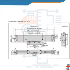 تصویر خط کش دیجیتال اینسایز 100 سانتی متر مدل ISL-A1-1000 Insize Linear Scales ISL-A1-1000