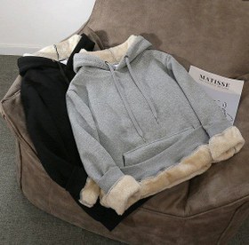 تصویر هودی ساده تو خز 