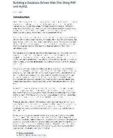 تصویر دانلود کتاب Building A Database Driven Website Using PHP & MySQL کتاب انگلیسی ساخت وب سایت هدایت به پایگاه داده با استفاده از PHP و MySQL