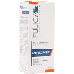 تصویر فولیکا آر ایکس سرم تقویت کننده و حجم دهنده مو آمینکس فورت Fulica RX Therapeutic Serum For Male Pattern Hair Loss Aminex Forte