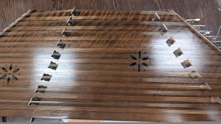 تصویر سنتور کلاف گردو با سیم المانی و هاردکیس Santoor