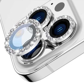 تصویر محافظ لنز دوربین آیفون 13 پرو مدل رینگی نگین دار iPhone 13Pro Camera Lens Protector Ring Jewel