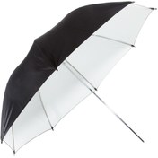 تصویر چتر بازتابی مشکی داخل سفید 90 سانتی‌متر 