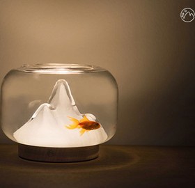 تصویر چراغ خواب فانتزی رومیزی شارژی Warm Mountain Lamp Simple Night Light Small Warm Lamp Creative 