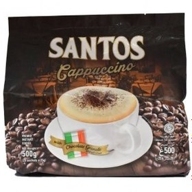 تصویر کاپوچينو سانتوس بسته 20 عددی SANTOS مدل Cappuccino Santos Cappuccino Premix Instant Coffee with Choco Granule 20 Sachets