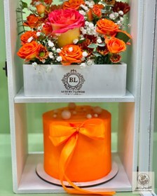 تصویر باکس گل و کیک orange | کد: ZNB-TRB-7AE49C39FCC140F9B5D89834A3F1ABF3 